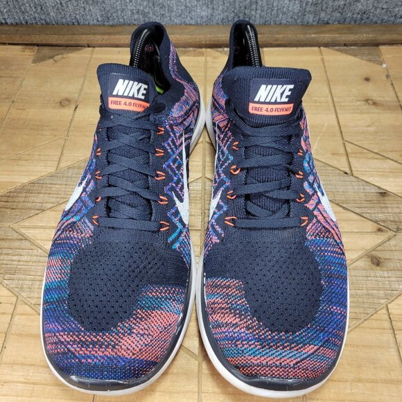 🔥 Nike Free 4.0 Flyknit Mens Dark Obsidian Low Top Running Shoes Mens Size 14 - Picture 3 of 12
